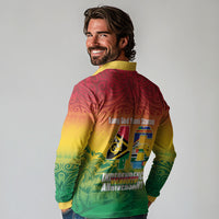 Vanuatu Indipendens Dei Long Sleeve Polo Shirt Yumi 46th Independence Anniversary LT14 - Polynesian Pride