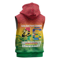 Vanuatu Indipendens Dei Sleeveless Zip Hoodie Yumi 46th Independence Anniversary LT14 - Polynesian Pride