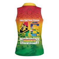 Vanuatu Indipendens Dei Women Sleeveless Polo Shirt Yumi 46th Independence Anniversary LT14 - Polynesian Pride