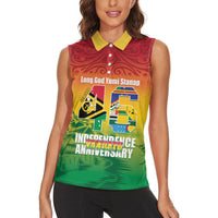 Vanuatu Indipendens Dei Women Sleeveless Polo Shirt Yumi 46th Independence Anniversary LT14 - Polynesian Pride