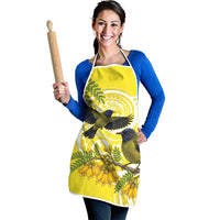 Bellbird New Zealand Apron Korimako Kowhai Maori Pattern LT14 - Polynesian Pride