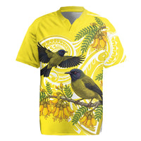 Bellbird New Zealand Rugby Jersey Korimako Kowhai Maori Pattern