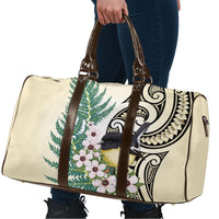 Endemic Tomtit New Zealand Travel Bag Miromiro Manuka Silver Fern Maori Pattern LT14 - Polynesian Pride