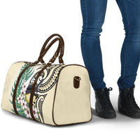 Endemic Tomtit New Zealand Travel Bag Miromiro Manuka Silver Fern Maori Pattern LT14 - Polynesian Pride