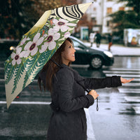Endemic Tomtit New Zealand Umbrella Miromiro Manuka Silver Fern Maori Pattern LT14 - Polynesian Pride