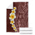 Oxblood Tropical Plumeria With Galaxy Polynesian Art Blanket