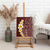 Oxblood Tropical Plumeria With Galaxy Polynesian Art Canvas Wall Art