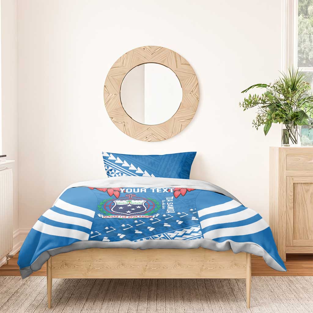 Custom Toa Samoa Rugby Bedding Set Samoan Siva Tau Uso Aso Uma