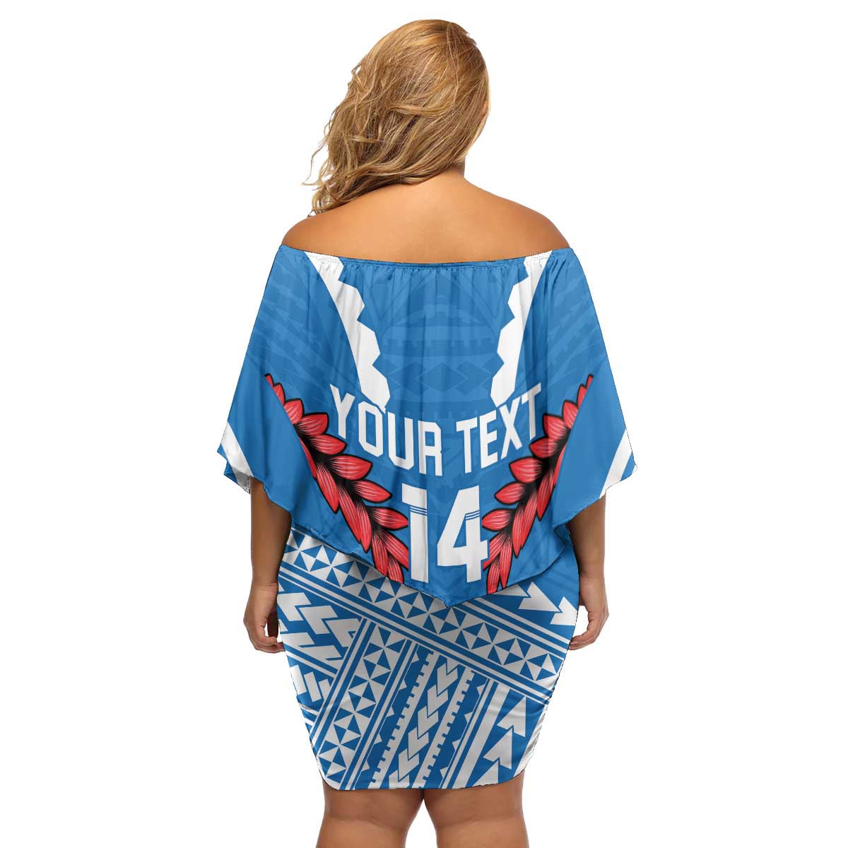 Custom Toa Samoa Rugby Family Matching Off Shoulder Short Dress and Hawaiian Shirt Samoan Siva Tau Uso Aso Uma