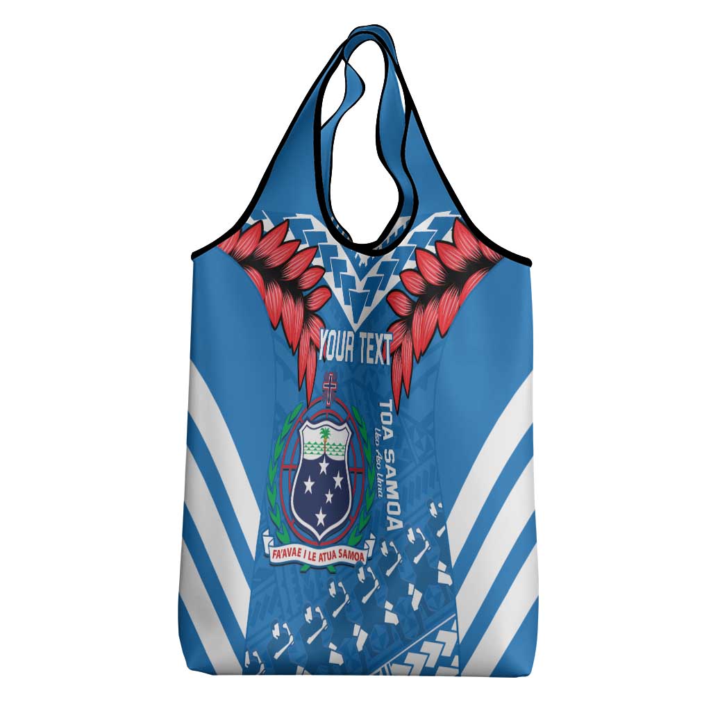 Custom Toa Samoa Rugby Grocery Bag Samoan Siva Tau Uso Aso Uma