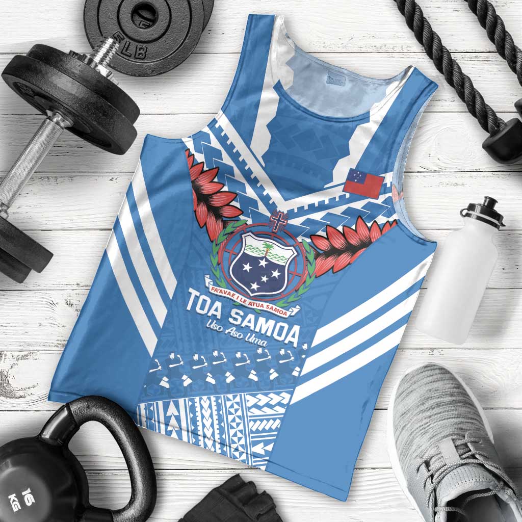 Custom Toa Samoa Rugby Men Tank Top Samoan Siva Tau Uso Aso Uma