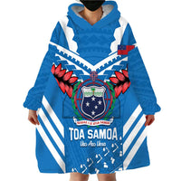 Custom Toa Samoa Rugby Wearable Blanket Hoodie Samoan Siva Tau Uso Aso Uma