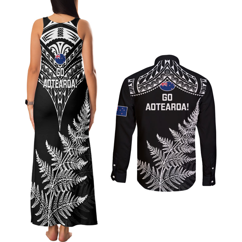 New Zealand Rugby Off Shoulder Maxi Dress Silver Fern All Black Mix Ta Moko Green Style LT9