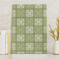 Vesuvian Green Palaka Quilt Hawaii Canvas Wall Art Traditional Hawaii-plaid Pattern - Polynesian Pride