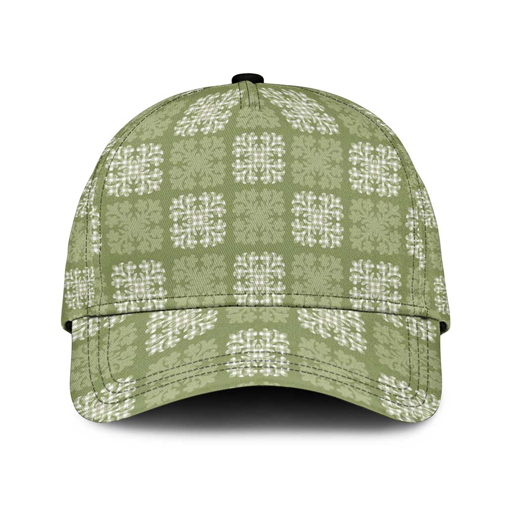 Vesuvian Green Palaka Quilt Hawaii Classic Cap Traditional Hawaii-plaid Pattern - Polynesian Pride