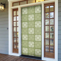 Vesuvian Green Palaka Quilt Hawaii Door Cover Traditional Hawaii-plaid Pattern - Polynesian Pride