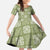 Vesuvian Green Palaka Quilt Hawaii Family Matching Long Sleeve Bodycon Dress and Hawaiian Shirt Traditional Hawaii-plaid Pattern - Polynesian Pride