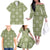 Vesuvian Green Palaka Quilt Hawaii Family Matching Off The Shoulder Long Sleeve Dress and Hawaiian Shirt Traditional Hawaii-plaid Pattern - Polynesian Pride