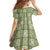 Vesuvian Green Palaka Quilt Hawaii Family Matching Off Shoulder Short Dress and Hawaiian Shirt Traditional Hawaii-plaid Pattern - Polynesian Pride