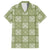 Vesuvian Green Palaka Quilt Hawaii Family Matching Off Shoulder Short Dress and Hawaiian Shirt Traditional Hawaii-plaid Pattern - Polynesian Pride