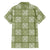 Vesuvian Green Palaka Quilt Hawaii Family Matching Off Shoulder Short Dress and Hawaiian Shirt Traditional Hawaii-plaid Pattern - Polynesian Pride