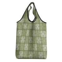 Vesuvian Green Palaka Quilt Hawaii Grocery Bag Traditional Hawaii-plaid Pattern - Polynesian Pride