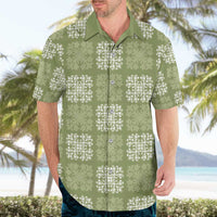 Vesuvian Green Palaka Quilt Hawaii Hawaiian Shirt Traditional Hawaii-plaid Pattern - Polynesian Pride