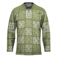 Vesuvian Green Palaka Quilt Hawaii Hockey Jersey Traditional Hawaii-plaid Pattern - Polynesian Pride