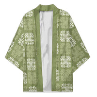 Vesuvian Green Palaka Quilt Hawaii Kimono Traditional Hawaii-plaid Pattern - Polynesian Pride