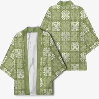 Vesuvian Green Palaka Quilt Hawaii Kimono Traditional Hawaii-plaid Pattern - Polynesian Pride