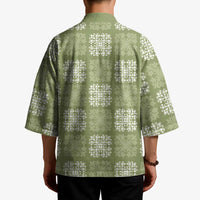 Vesuvian Green Palaka Quilt Hawaii Kimono Traditional Hawaii-plaid Pattern - Polynesian Pride