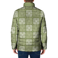 Vesuvian Green Palaka Quilt Hawaii Padded Jacket Traditional Hawaii-plaid Pattern - Polynesian Pride