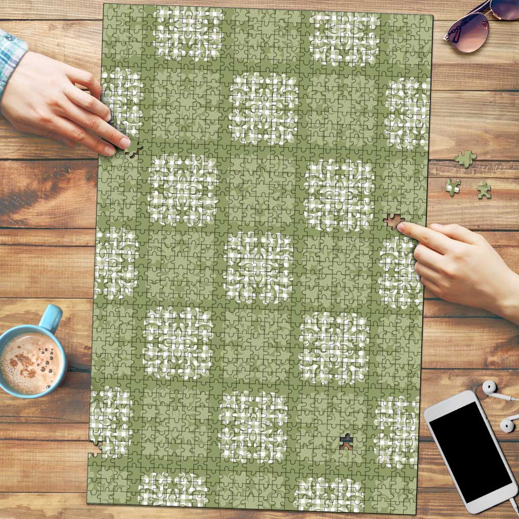 Vesuvian Green Palaka Quilt Hawaii Puzzle Traditional Hawaii-plaid Pattern - Polynesian Pride