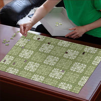 Vesuvian Green Palaka Quilt Hawaii Puzzle Traditional Hawaii-plaid Pattern - Polynesian Pride