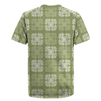 Vesuvian Green Palaka Quilt Hawaii Rugby Jersey Traditional Hawaii-plaid Pattern - Polynesian Pride