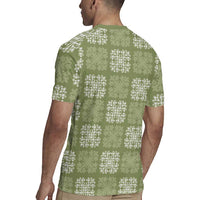 Vesuvian Green Palaka Quilt Hawaii Rugby Jersey Traditional Hawaii-plaid Pattern - Polynesian Pride