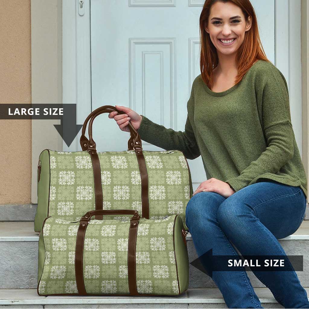 Vesuvian Green Palaka Quilt Hawaii Travel Bag Traditional Hawaii-plaid Pattern - Polynesian Pride