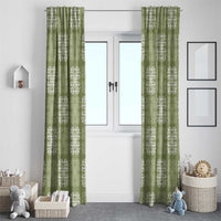 Vesuvian Green Palaka Quilt Hawaii Window Curtain Traditional Hawaii-plaid Pattern - Polynesian Pride