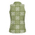 Vesuvian Green Palaka Quilt Hawaii Women Sleeveless Polo Shirt Traditional Hawaii-plaid Pattern - Polynesian Pride