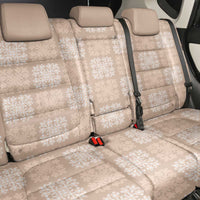 Beige Palaka Quilt Hawaii Back Car Seat Cover Traditional Hawaii-plaid Pattern - Polynesian Pride