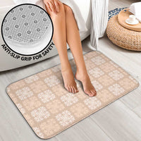 Beige Palaka Quilt Hawaii Bathroom Set Traditional Hawaii-plaid Pattern - Polynesian Pride