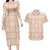 Beige Palaka Quilt Hawaii Couples Matching Long Sleeve Bodycon Dress and Hawaiian Shirt Traditional Hawaii-plaid Pattern - Polynesian Pride