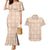 Beige Palaka Quilt Hawaii Couples Matching Mermaid Dress and Hawaiian Shirt Traditional Hawaii-plaid Pattern - Polynesian Pride