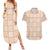 Beige Palaka Quilt Hawaii Couples Matching Summer Maxi Dress and Hawaiian Shirt Traditional Hawaii-plaid Pattern - Polynesian Pride