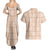Beige Palaka Quilt Hawaii Couples Matching Summer Maxi Dress and Hawaiian Shirt Traditional Hawaii-plaid Pattern - Polynesian Pride