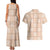 Beige Palaka Quilt Hawaii Couples Matching Tank Maxi Dress and Hawaiian Shirt Traditional Hawaii-plaid Pattern - Polynesian Pride