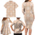 Beige Palaka Quilt Hawaii Family Matching Long Sleeve Bodycon Dress and Hawaiian Shirt Traditional Hawaii-plaid Pattern - Polynesian Pride