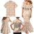 Beige Palaka Quilt Hawaii Family Matching Mermaid Dress and Hawaiian Shirt Traditional Hawaii-plaid Pattern - Polynesian Pride