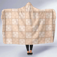 Beige Palaka Quilt Hawaii Hooded Blanket Traditional Hawaii-plaid Pattern - Polynesian Pride