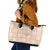Beige Palaka Quilt Hawaii Leather Tote Bag Traditional Hawaii-plaid Pattern - Polynesian Pride